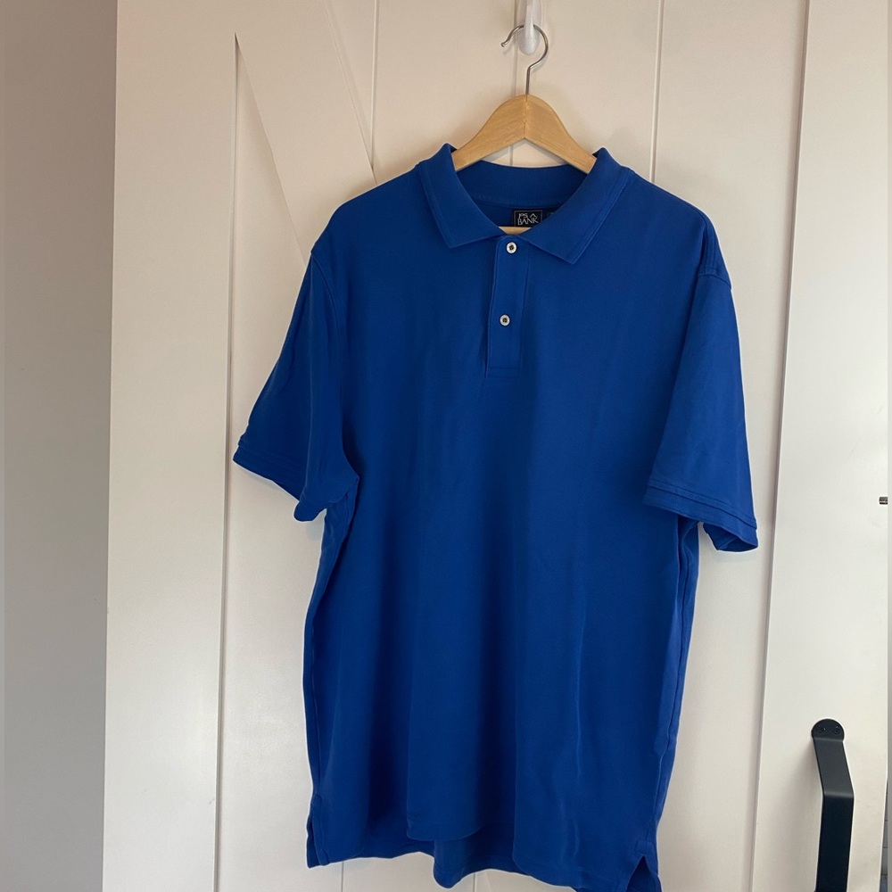 Jos. A. Bank Men's Blue Polo Shirt Classic Style - Traditional Fit SIZE L